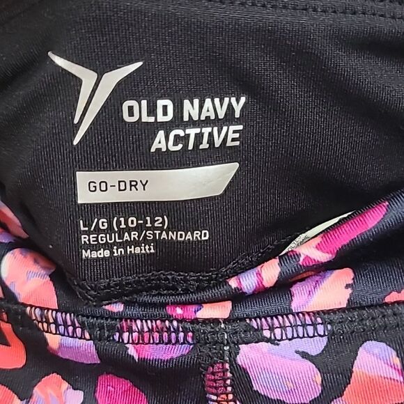 Old Navy Active Girls L 10/12 Pink Dot Legging Quick Dry Workout Yoga Pants - Picture 4 of 7